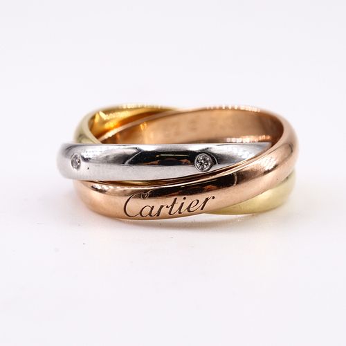 CARTIER Trinity Diamonds & 18k Gold Ring