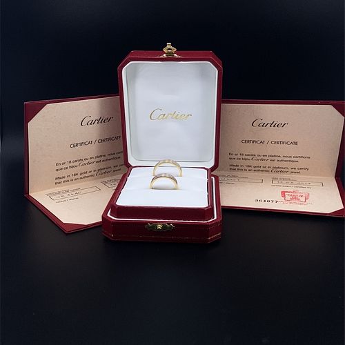 CARTIER Trinity Wedding Set Band+Certificate+Original Box