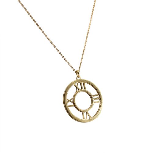 Tiffany & Co. Atlas Collection Roman numeral necklace 18k gold
