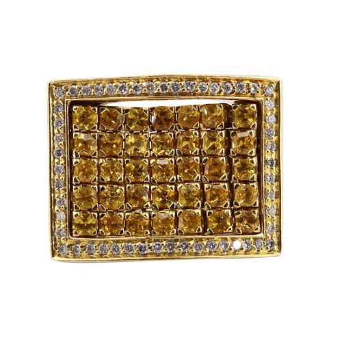 Robotti Sapphires, Diamonds mesh 18k gold Ring