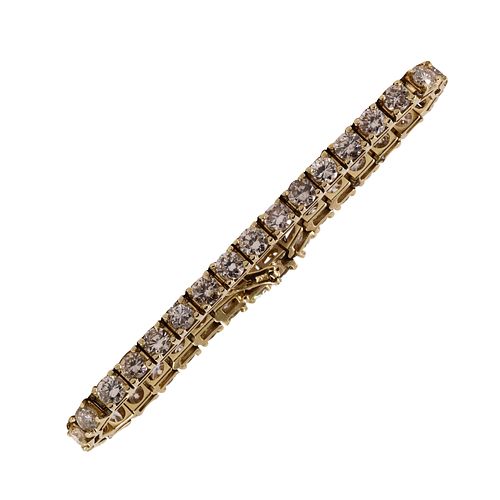 11.55ctw Diamonds 14k Gold tennis Bracelet
