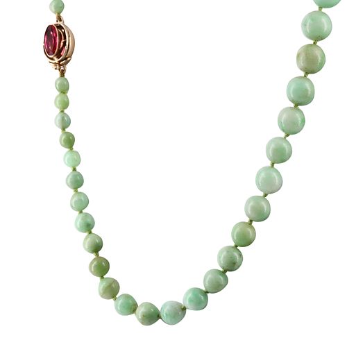 Jade & 14k gold Beads Necklace