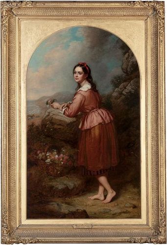 John Lucas (British, 1807-1874) Wild Flowers, 1869 Oil on canvas 60 x 3