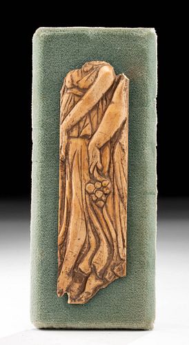 Romano-Egyptian Carved Bone Fragment Maidens