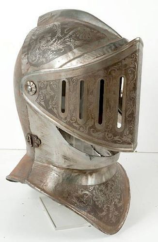 20th Century Copy of a German Medieval "Bird Cage" Helmet 