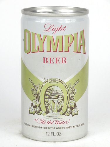 1974 Olympia Light Beer (test) 12oz Tab Top Can T238-20, Tumwater, Washington