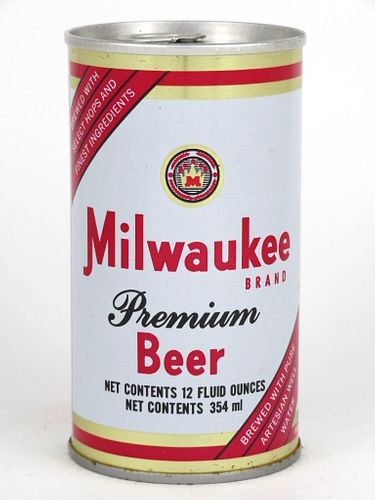 1977 Milwaukee Premium Beer 12oz Tab Top Can T94-29, Hammonton, New Jersey