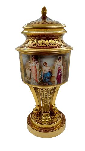 19th Century Royal Vienna Potpourri Vase