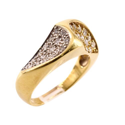 Diamonds & 18k yellow Gold Ring