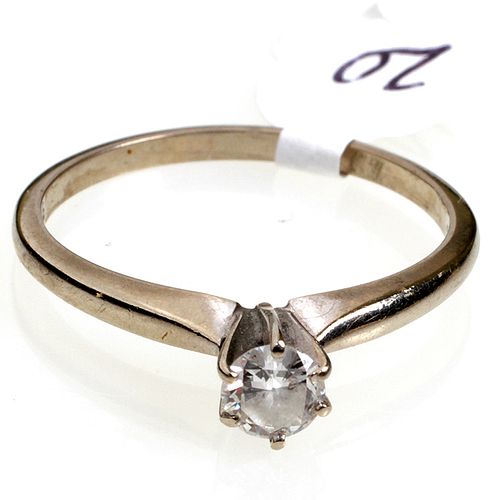 Ladies 14kt White Gold Solitaire