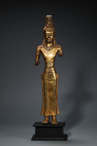 Dali Kingdom: A Gilt Bronze Buddha Statue