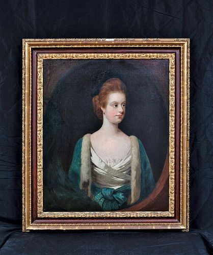 PORTRAIT OF A GIRL MISS GRIMSTON BY NATHAN DRAKE OIL PAINTING