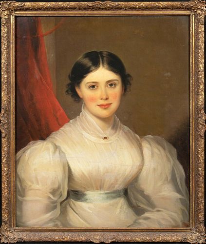 PORTRAIT OF ELIZA WILSON NEE READ (1803-1851) OIL PAINTING
