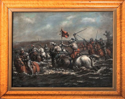 WAR OF THE ROSES OIL PAINTING