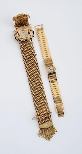 TWO LADY'S 14K GOLD WRISTWATCHES