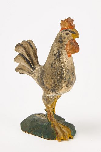 Carved Schimmel Painted Wood Rooster