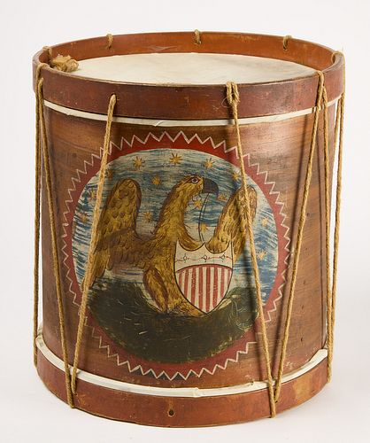Fine Military Drum with Eagle