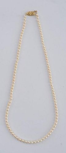 TWO SEED PEARL NECKLACES
