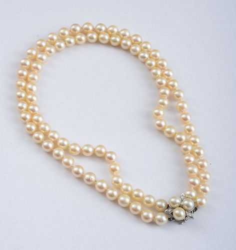 FOUR CULTURED PEARL NECKLACES
