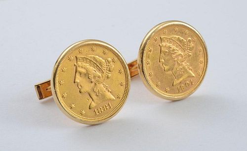 PAIR OF U.S. GOLD LIBERTY HEAD $5 COINS