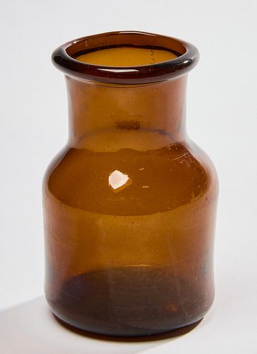 Small Amber Storage Jar