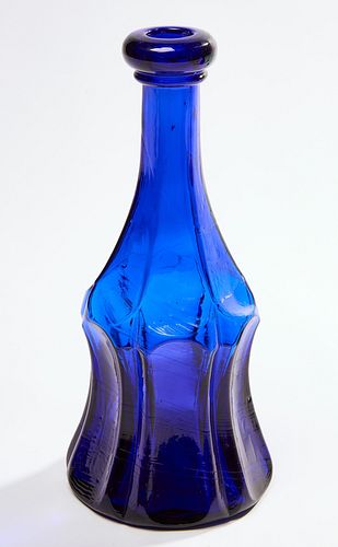 Cobalt Blue Petticoat Three Mold Bar Bottle