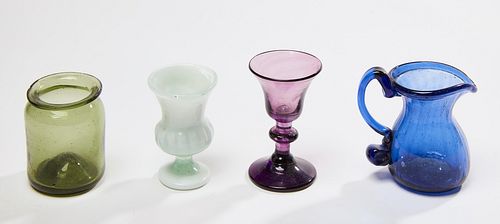 Lot of Four Miniature Glass Vessels
