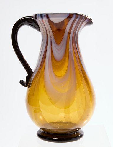 Rare Plated Amber Pitcher