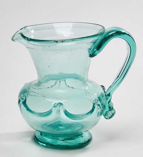  Lily Pad Pitcher With Applied Swag