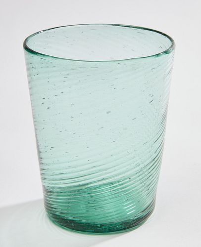 Twenty Four Rib Aqua Flip Glass