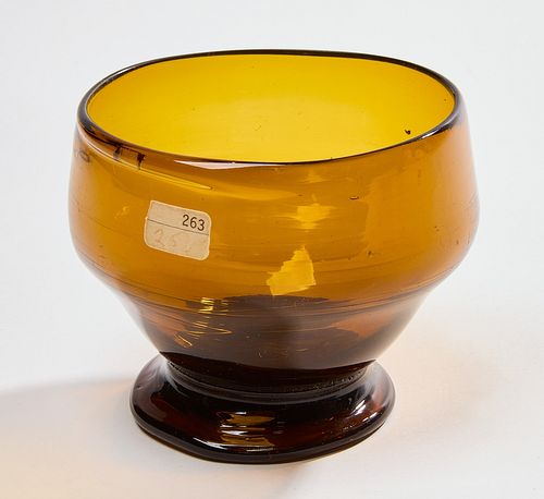 Amber Footed Bowl