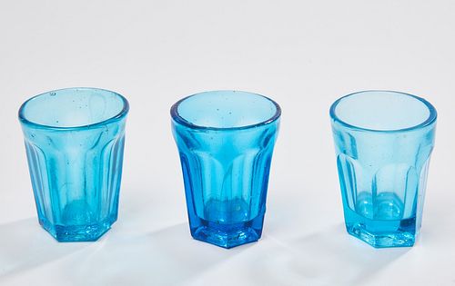 Three Sapphire Blue Tasters