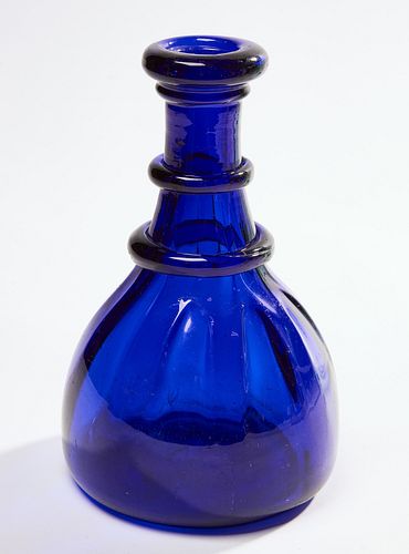 Cobalt Blue Pillar Mold Bar Bottle