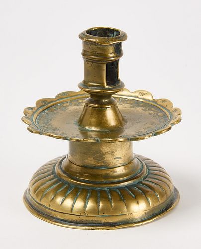 Early Spanish Brass Candle Stick