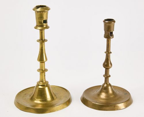 Two Early Dutch Candlesticks