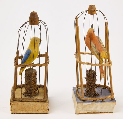 Pair of Caged Bird Squeak Toys