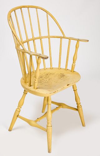 Yellow painted 'Windsor Arm Chair