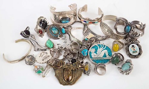 A Bag of Native American Jewelry