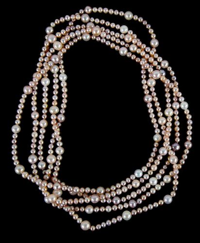 A Strand of Pink Freshwater Pearls