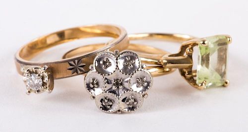 A Trio of Ladies' Rings