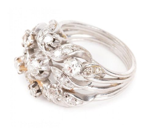 A Lady's Diamond Cocktail Ring
