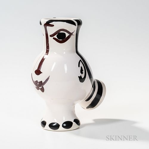 Pablo Picasso (1881-1973) "Woman-faced Wood-owl" Ceramic Vase