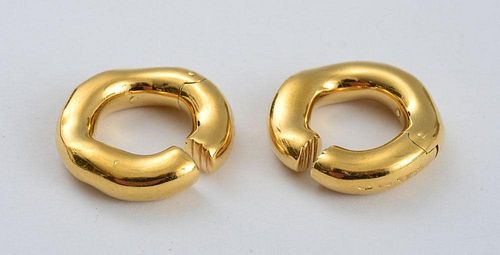 PAIR OF 18K GOLD CREOLE EARCLIPS, BY POMELLATO