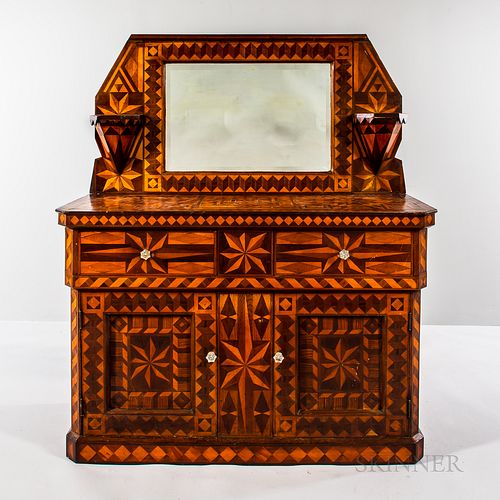 Parquetry-inlaid Sideboard