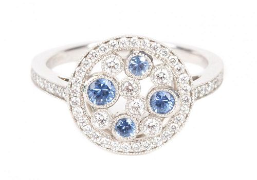 A Tiffany & Co Platinum "Cobblestone" Ring