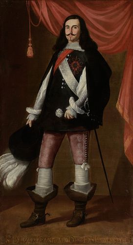 ALFARO Y GÓMEZ, Juan de (1643-1680). 
"Portrait of a gentleman. 
Oil on canvas.