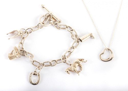 A TIffany & Co. Peretti Necklace & Charm Bracelet