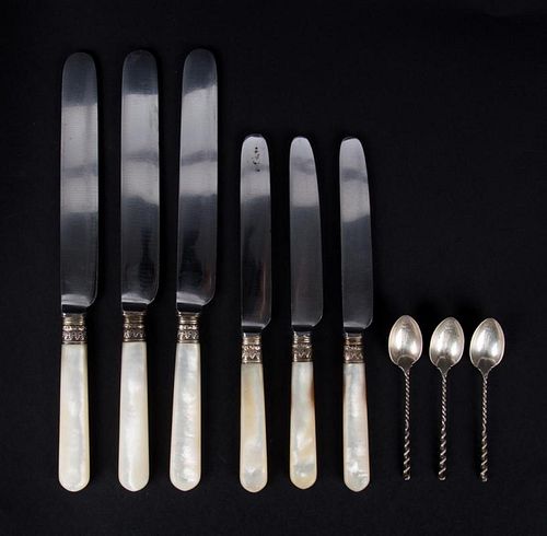 Pearl handled dinner and luncheon knives