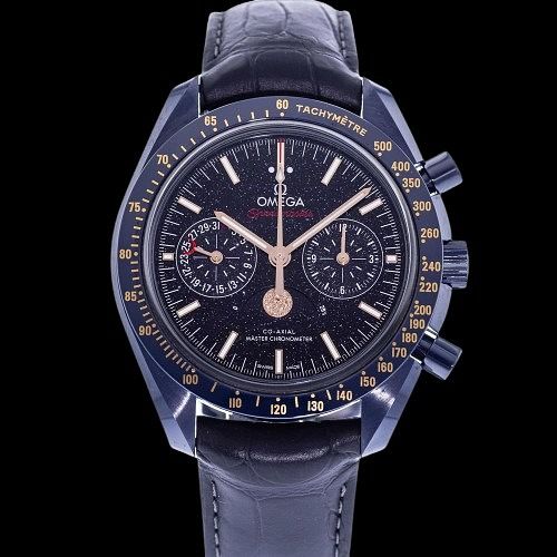 OMEGA SPEEDMASTER BLUE SIDE OF THE MOON CO-AXIAL MASTER CHRONOMETER MOONPHASE CHRONOGRAPH