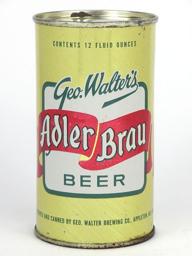 1957 Adler Brau Beer 12oz 29-22, Flat Top, Appleton, Wisconsin